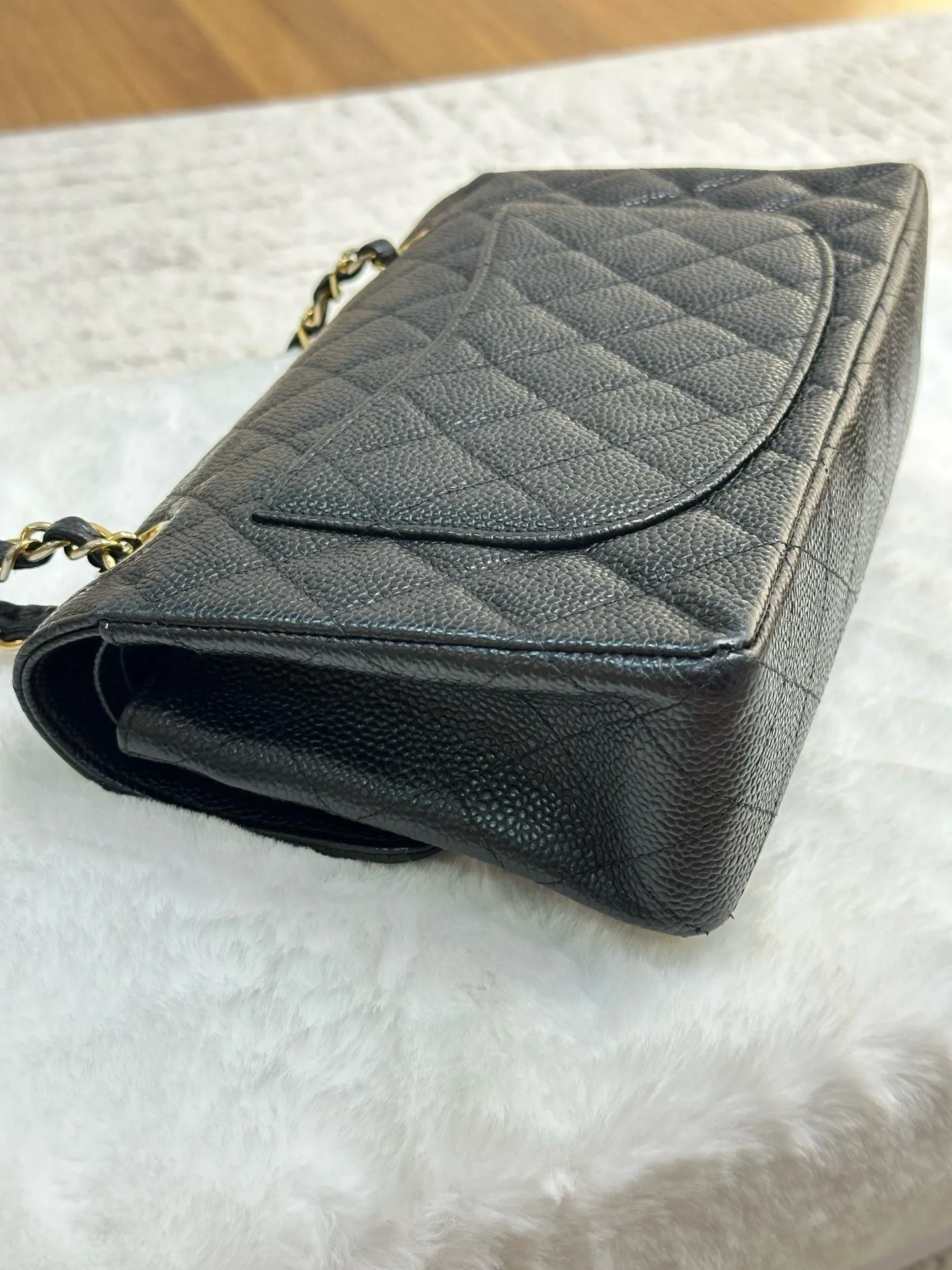 Chanel Small Classic Caviar Double Flap Black Bag GHW