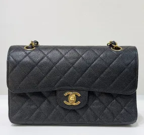 Chanel Small Classic Caviar Double Flap Black Bag GHW