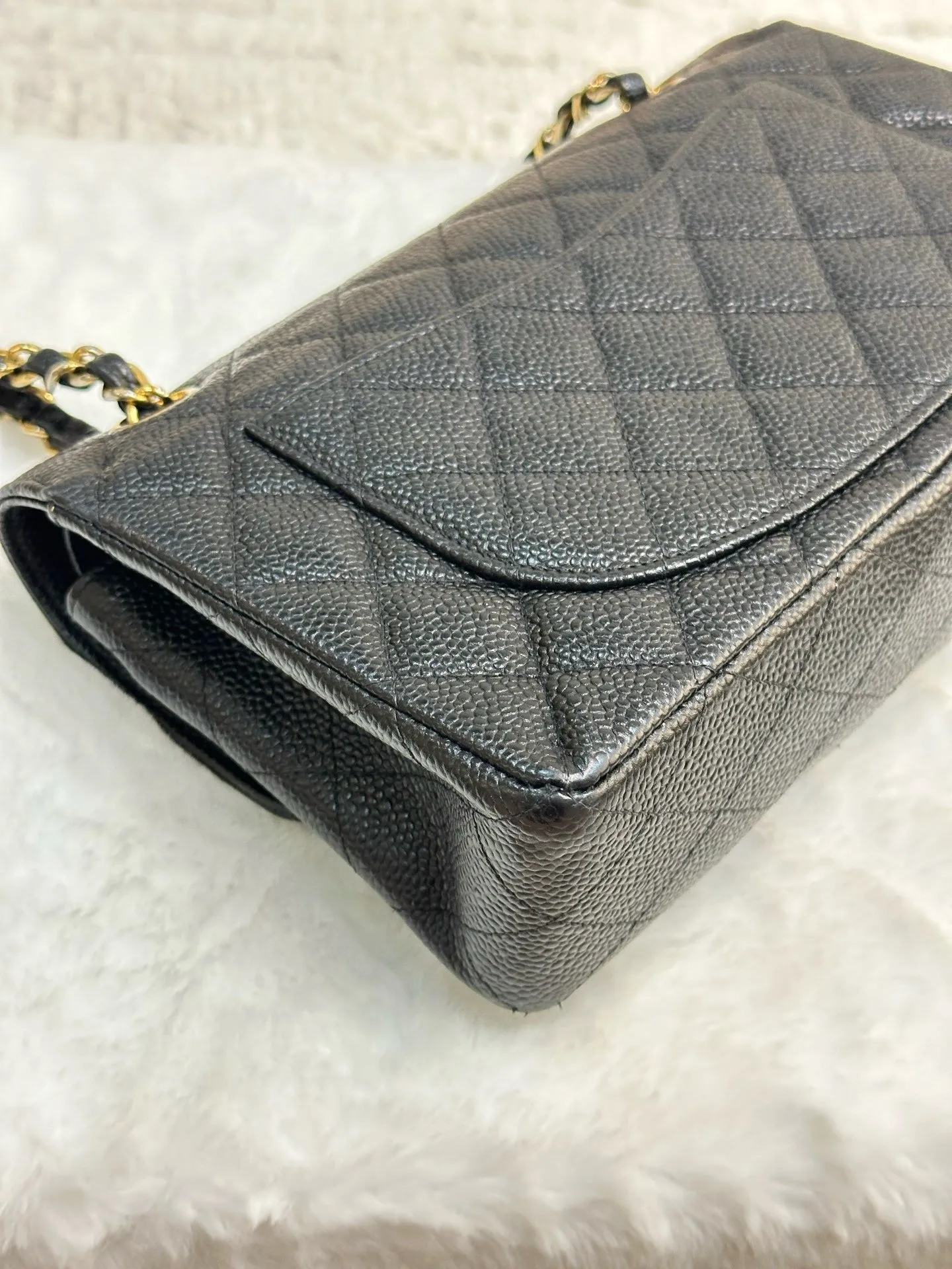 Chanel Small Classic Caviar Double Flap Black Bag GHW