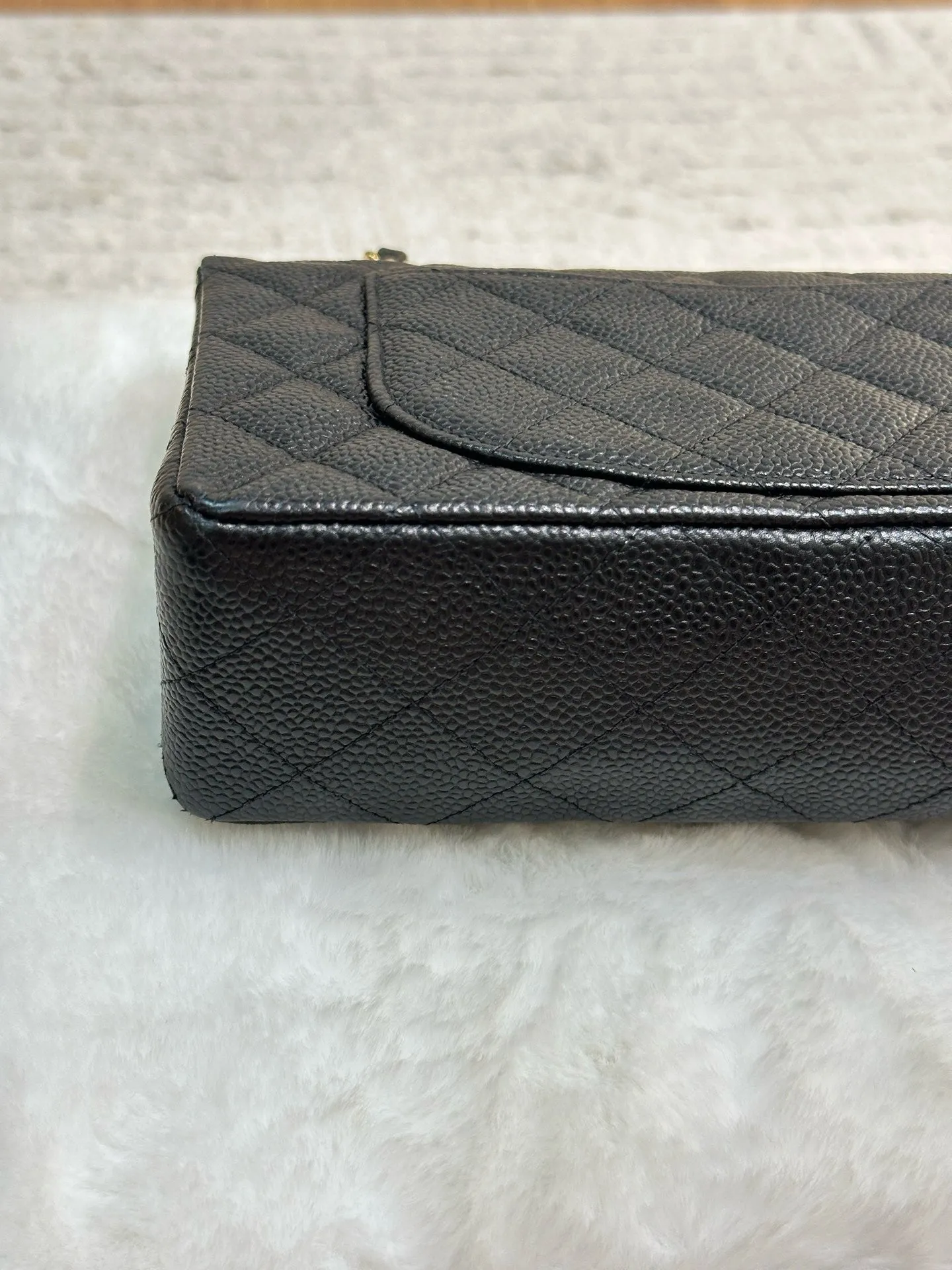 Chanel Small Classic Caviar Double Flap Black Bag GHW