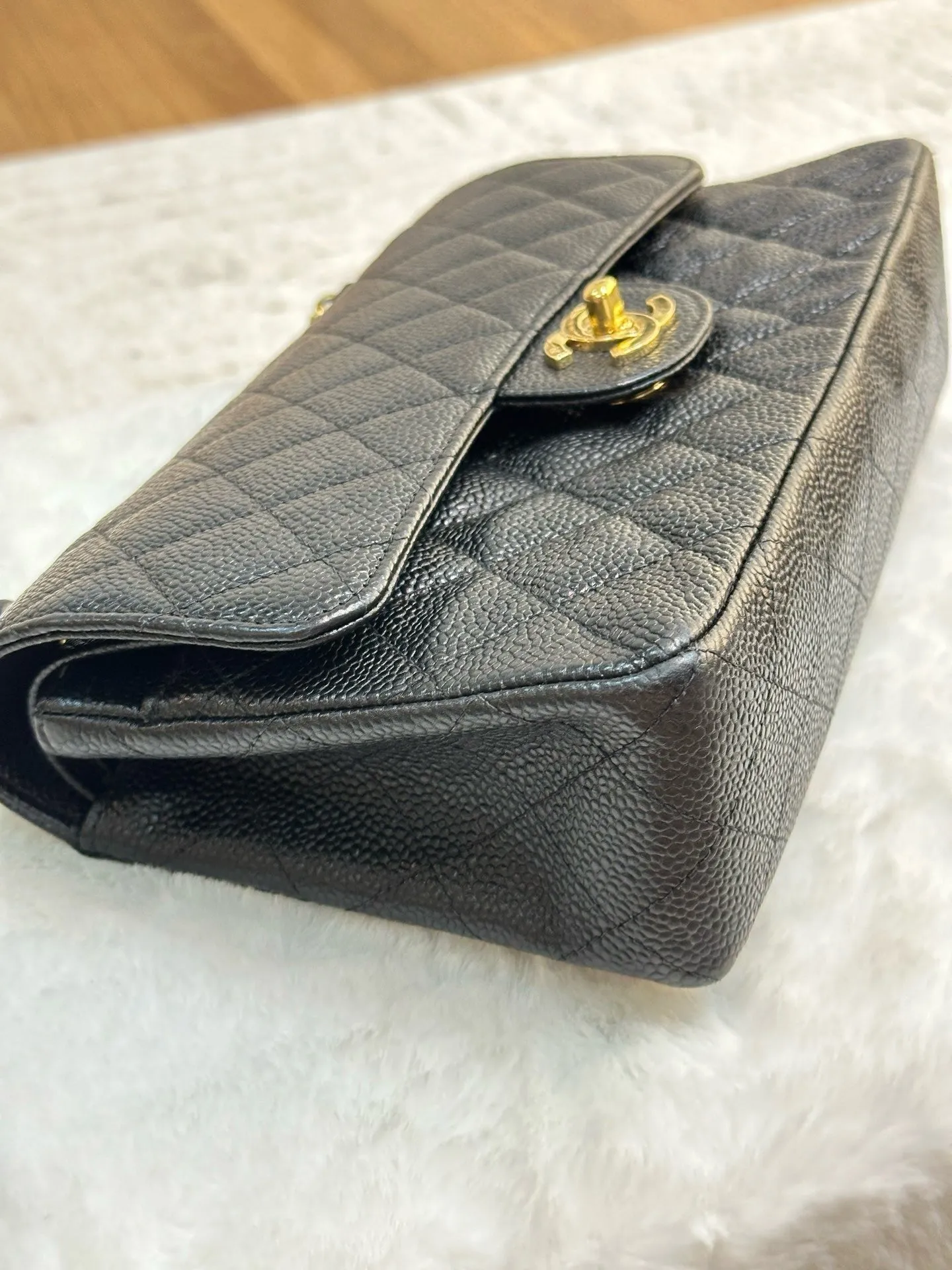 Chanel Small Classic Caviar Double Flap Black Bag GHW