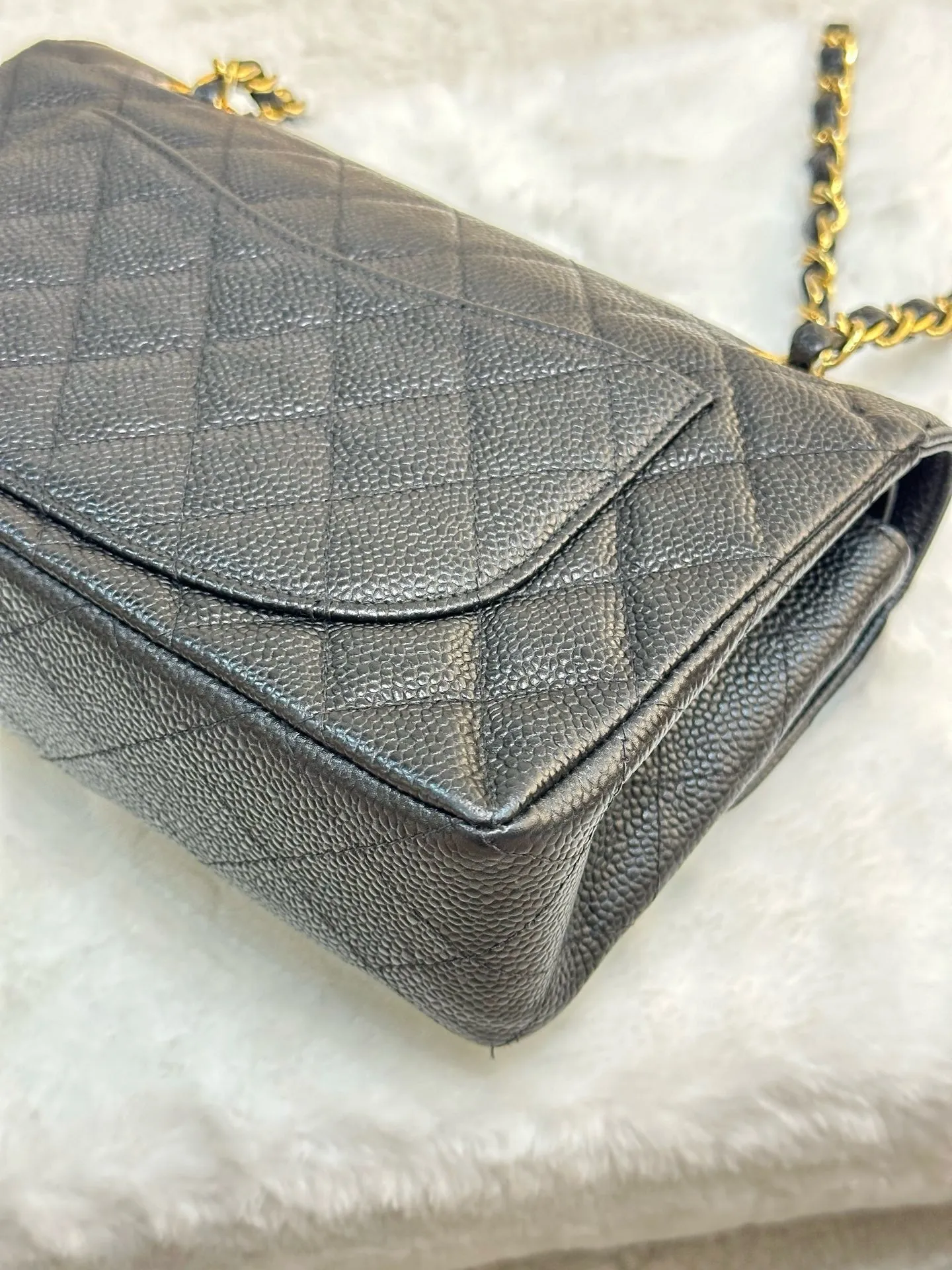 Chanel Small Classic Caviar Double Flap Black Bag GHW