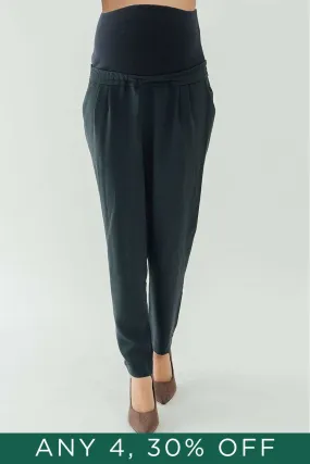 Chavela High Waist Semi-Baggy Maternity Pants Black