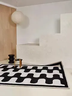 Checkerboard Fluffy Rug