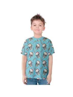 CHRISTMAS SKULLS Kids' Cotton Tee