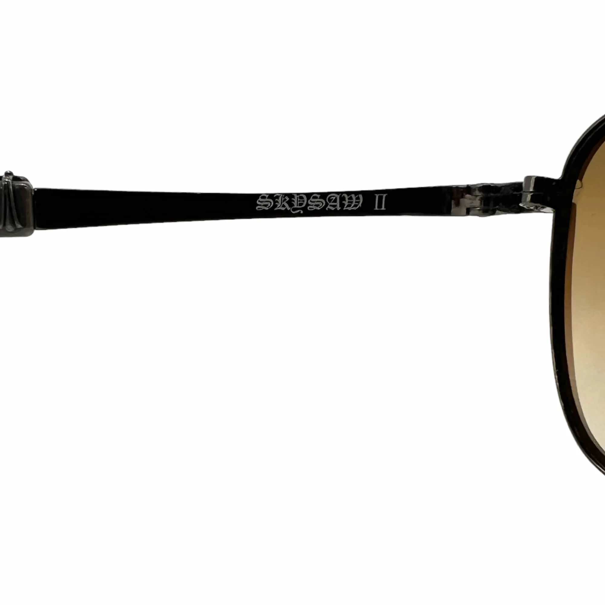 CHROME HEARTS Authentic Unisex Sunglasses with Wooden Temples