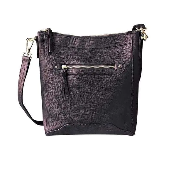 Classic Everyday Leather Concealed Carry Crossbody Purse