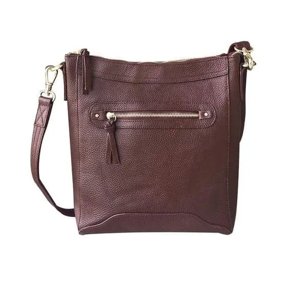 Classic Everyday Leather Concealed Carry Crossbody Purse