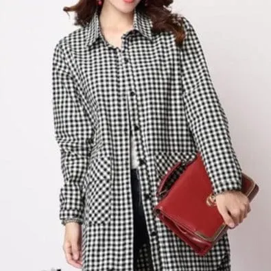 Classic Plaid Long-sleeved Shirt - M-2XL - 2 Plaids