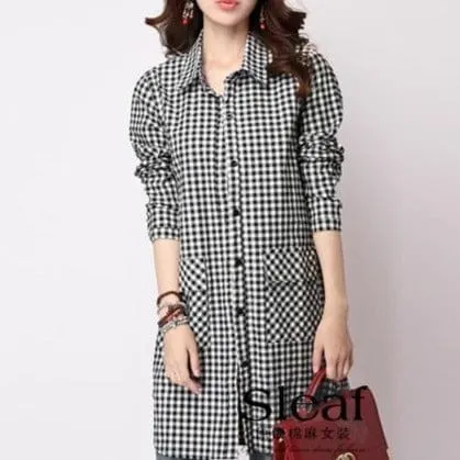 Classic Plaid Long-sleeved Shirt - M-2XL - 2 Plaids