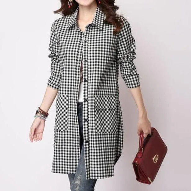 Classic Plaid Long-sleeved Shirt - M-2XL - 2 Plaids