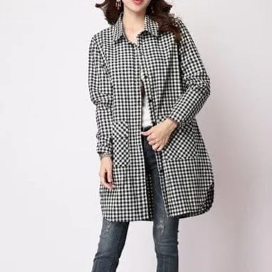 Classic Plaid Long-sleeved Shirt - M-2XL - 2 Plaids