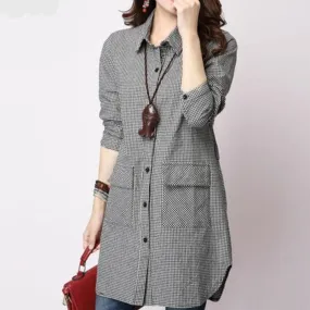 Classic Plaid Long-sleeved Shirt - M-2XL - 2 Plaids