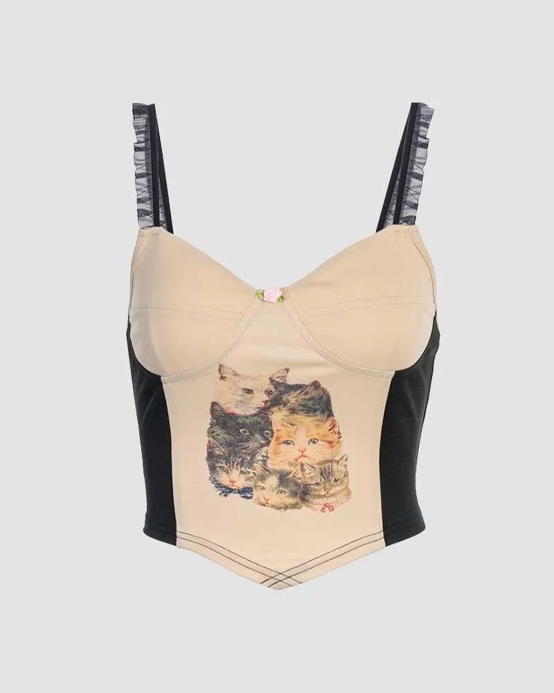 Clawed Back Feline Corset Top