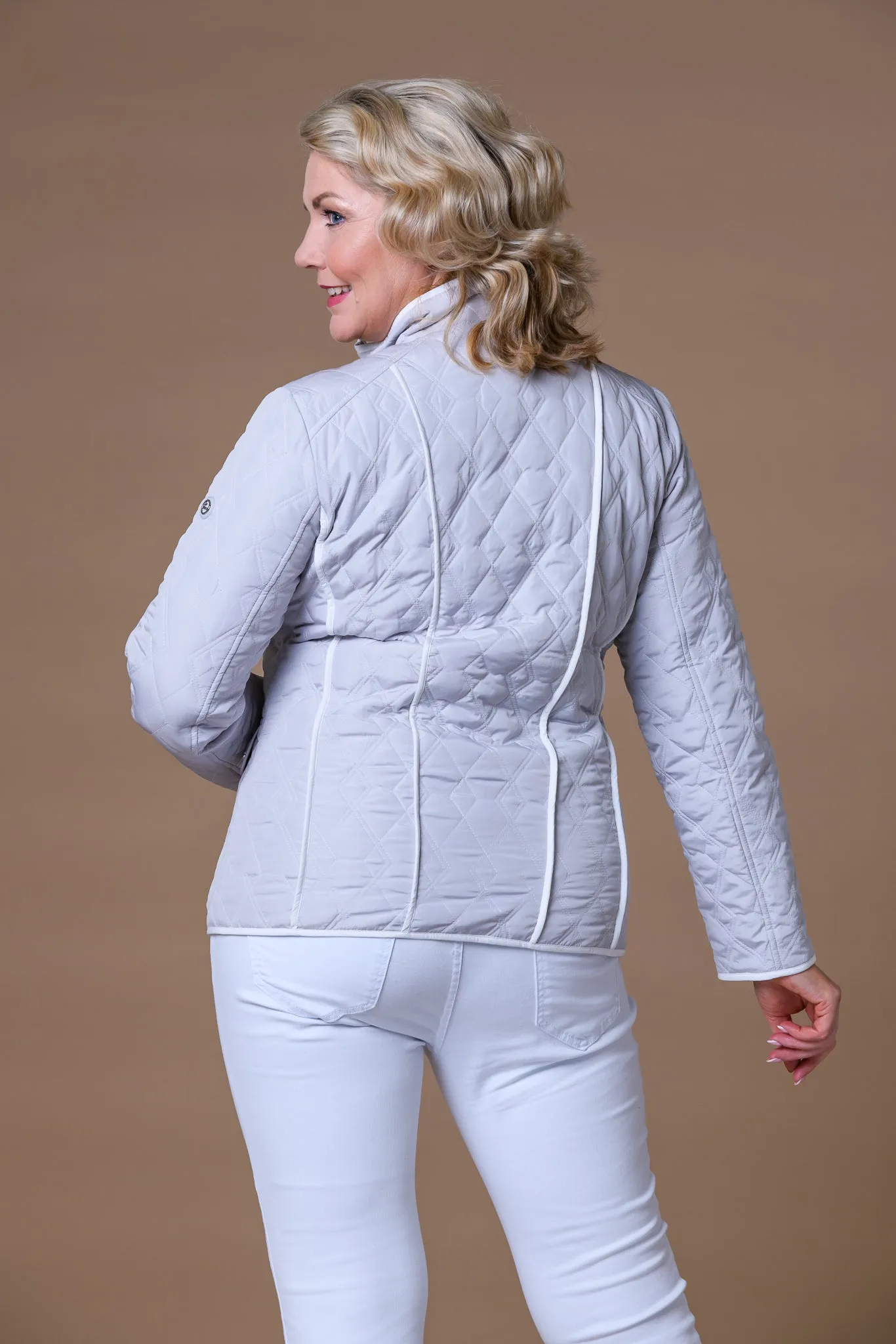 Contrast Quilt piping Jacket