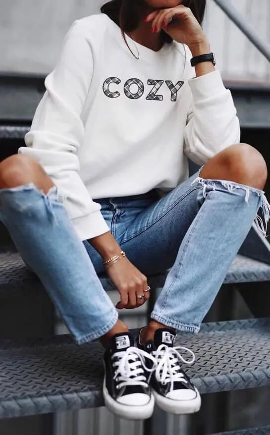 Cozy Sweatshirt || White