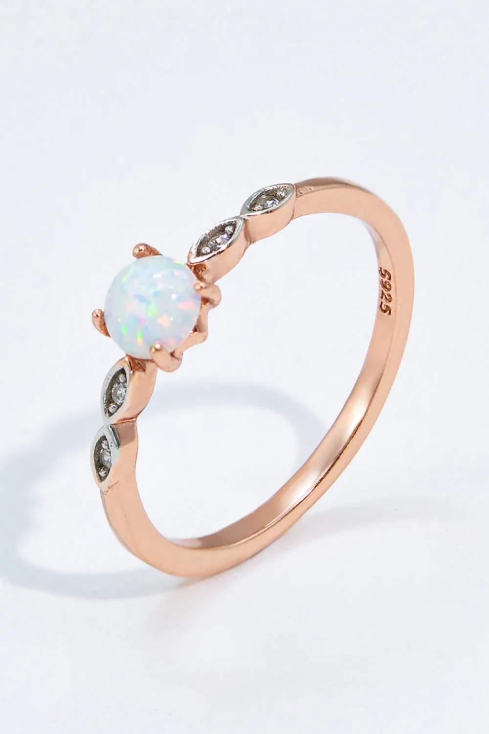 Dainty Opal Contrast Ring