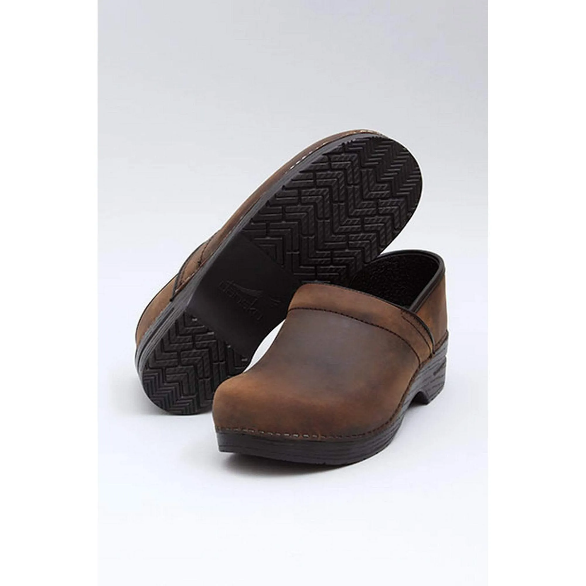 DANSKO WIDE Professional Brown Oiled Leather Clogs