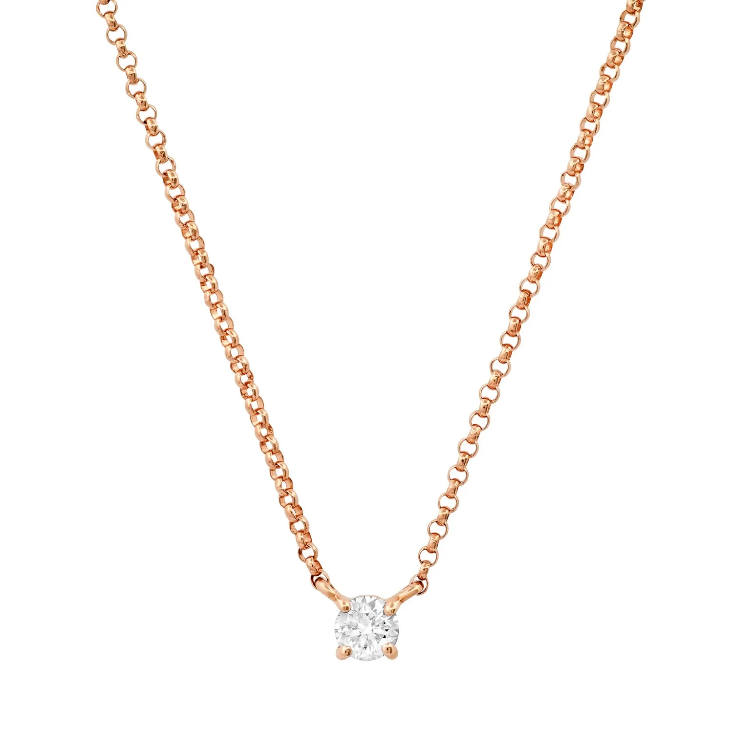 Delicate Diamond Solo Shape Necklace