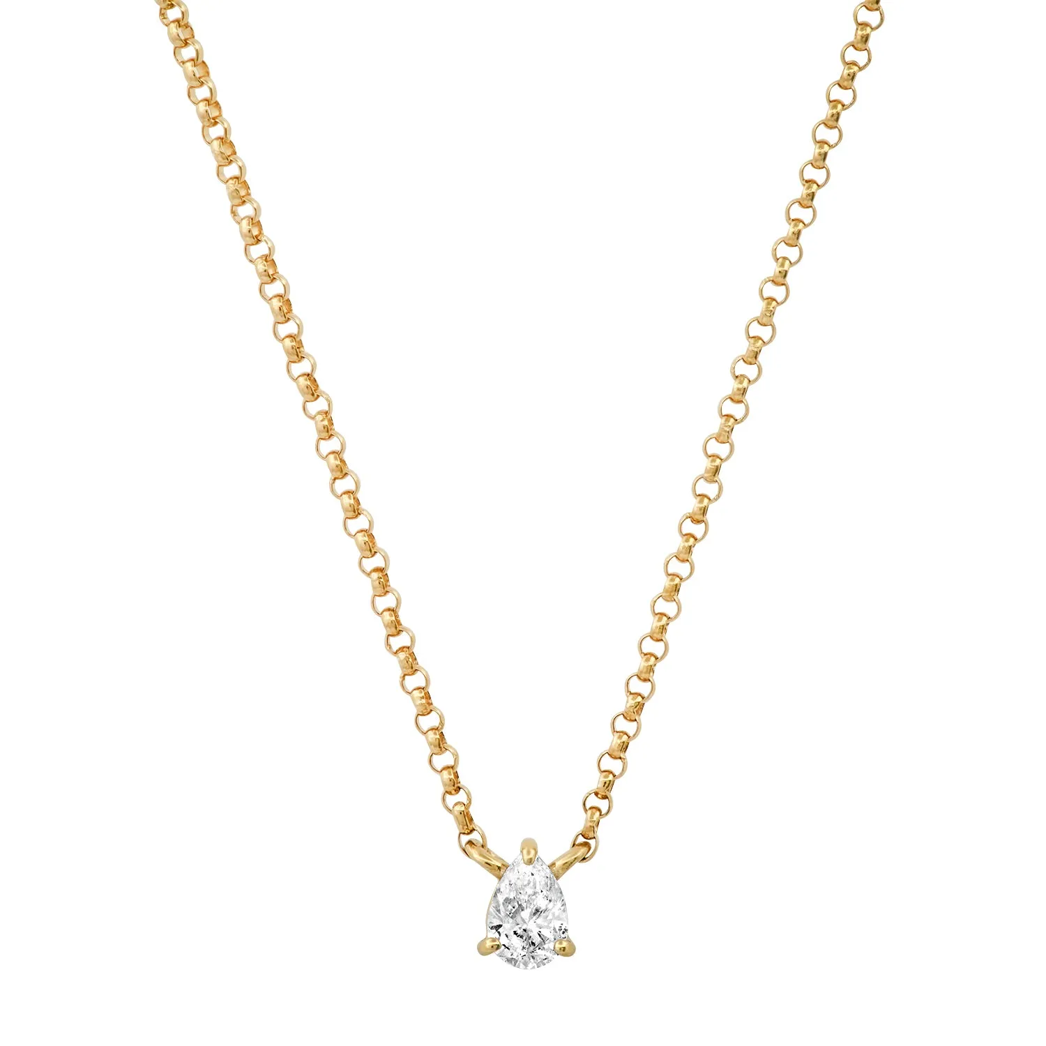 Delicate Diamond Solo Shape Necklace