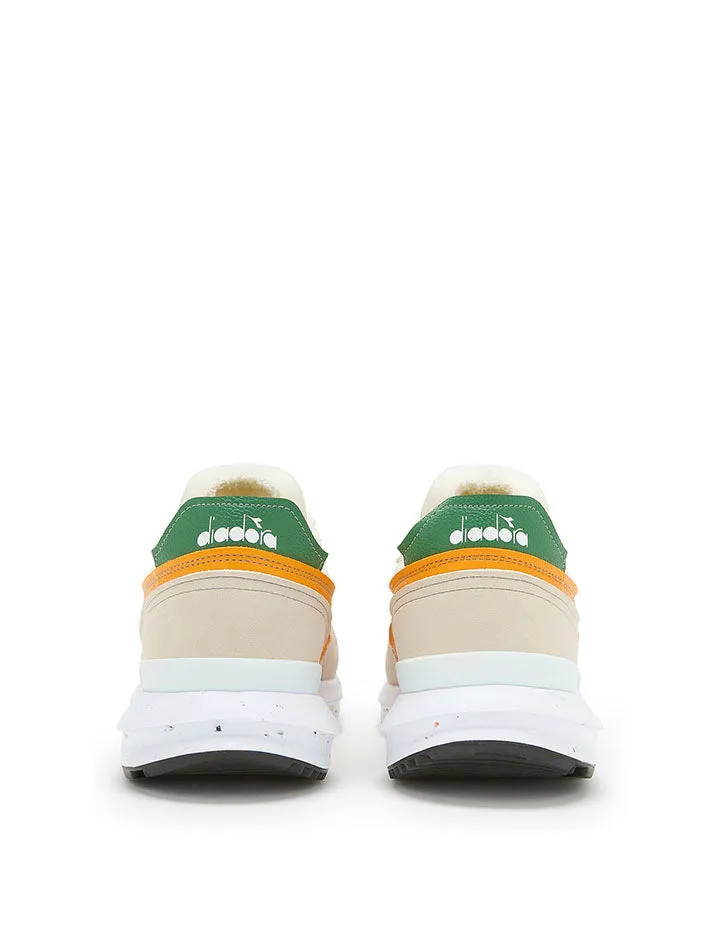 Diadora Women Kmaro 42 ACBC Trainers Super White / Cadmium Yellow