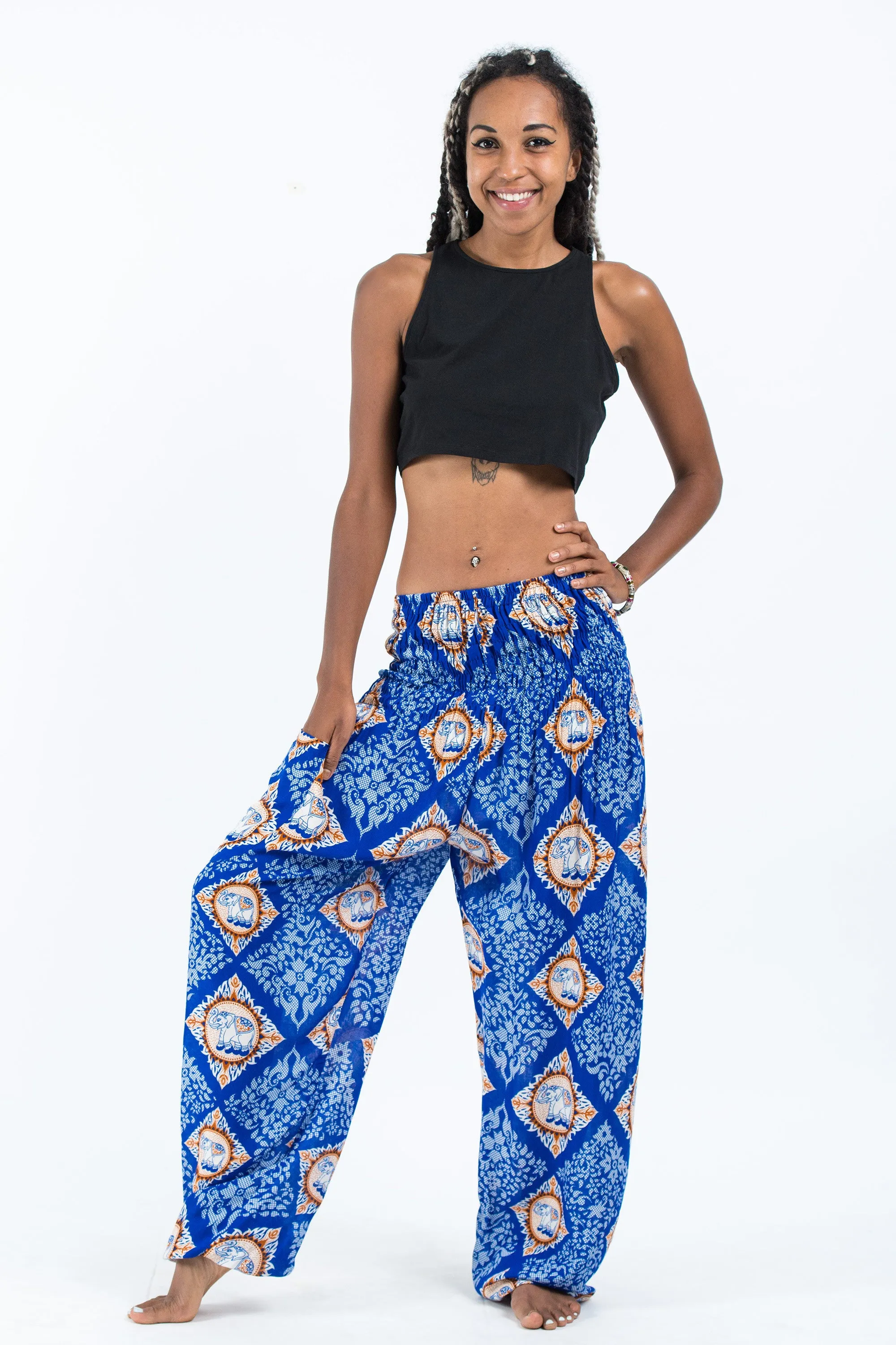 Diamond Elephant Women's Elephant Pants in Blue