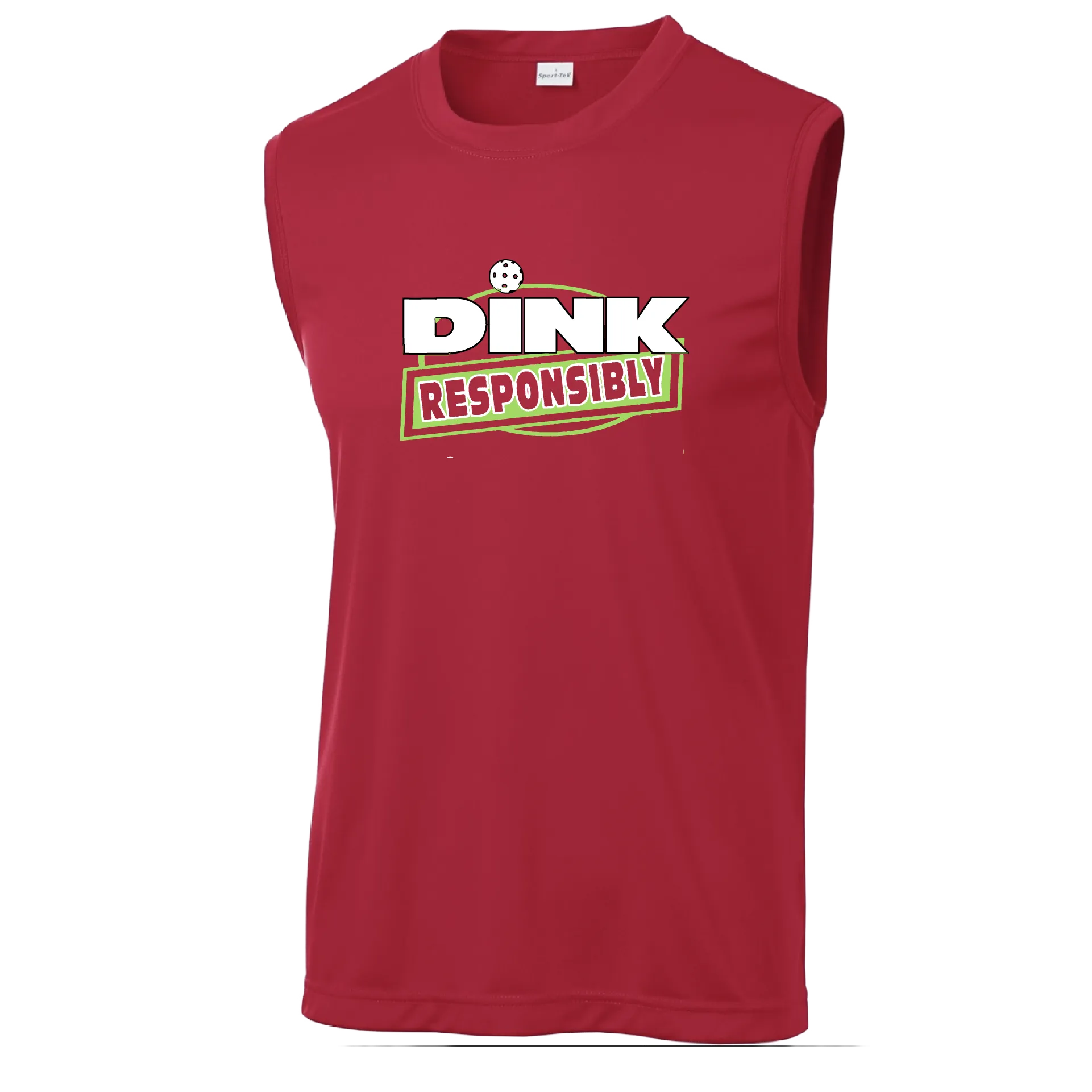 Dink Responsibly | Men's Sleeveless Pickleball Shirt | 100% Polyester