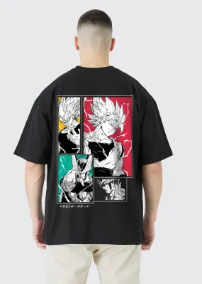 Dragon Ball Fighters Men Oversized Printed T-Shirt