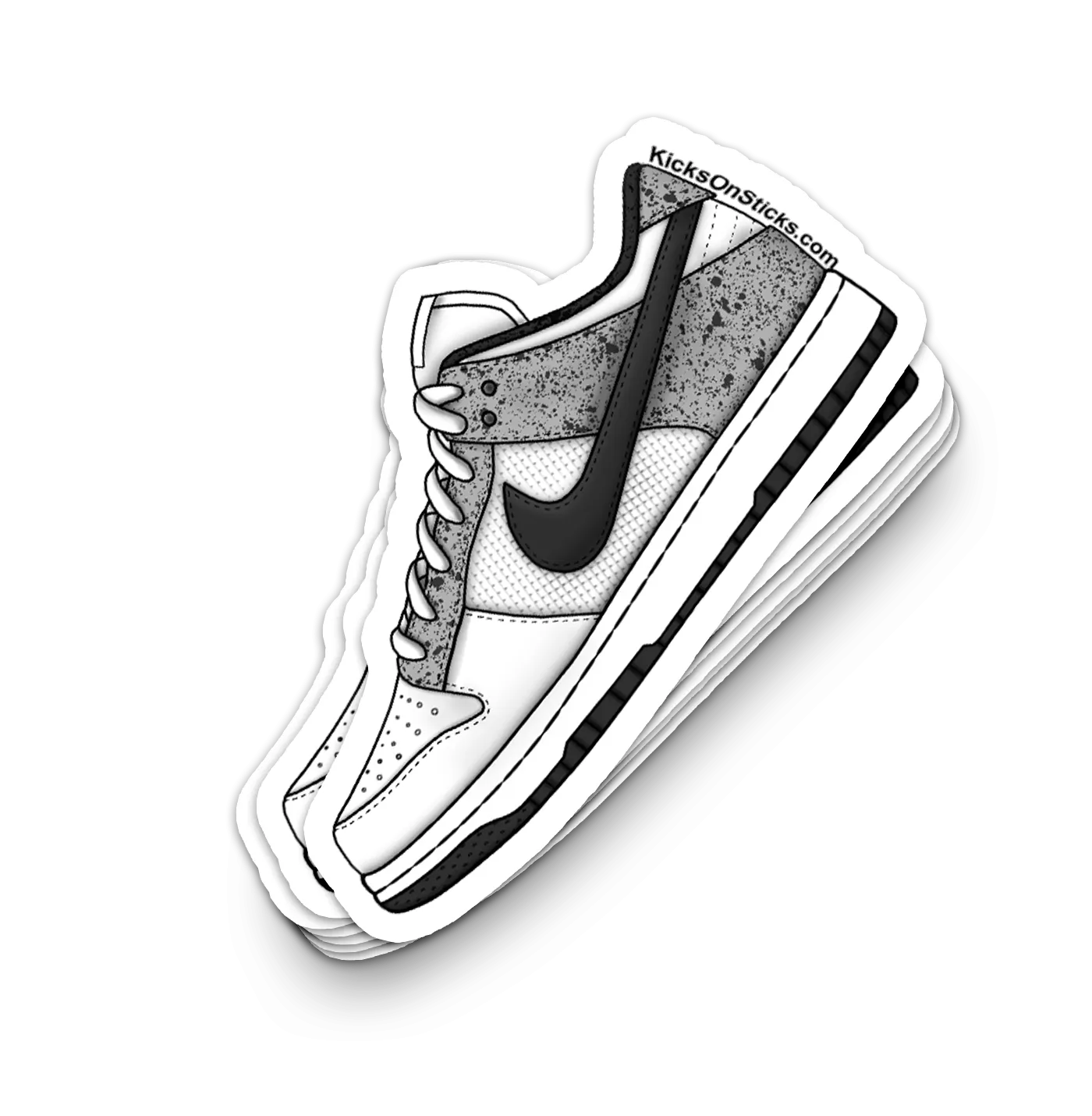 Dunk Low "Jordan Pack 4 White" Sneaker Sticker