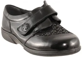 Easy B Keswick Ladies Black Stretch Shoe 2V Fit