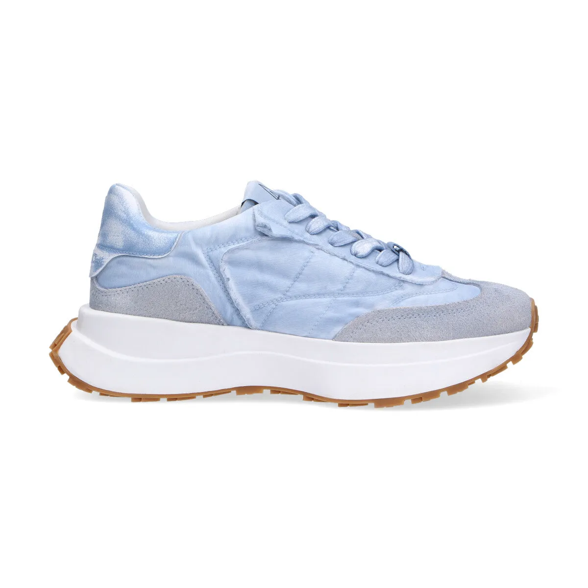 Elena Iachi sneaker Space tessuto camoscio azzurro