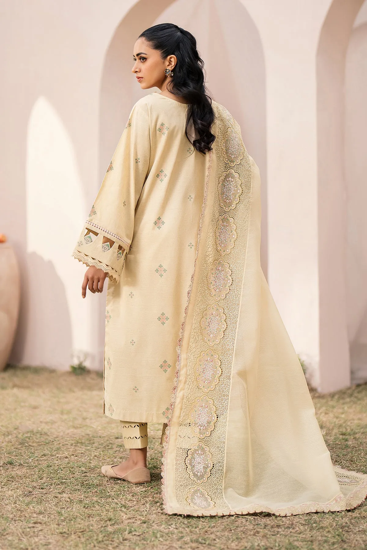 EMBROIDERED JACQUARD LAWN UF-612