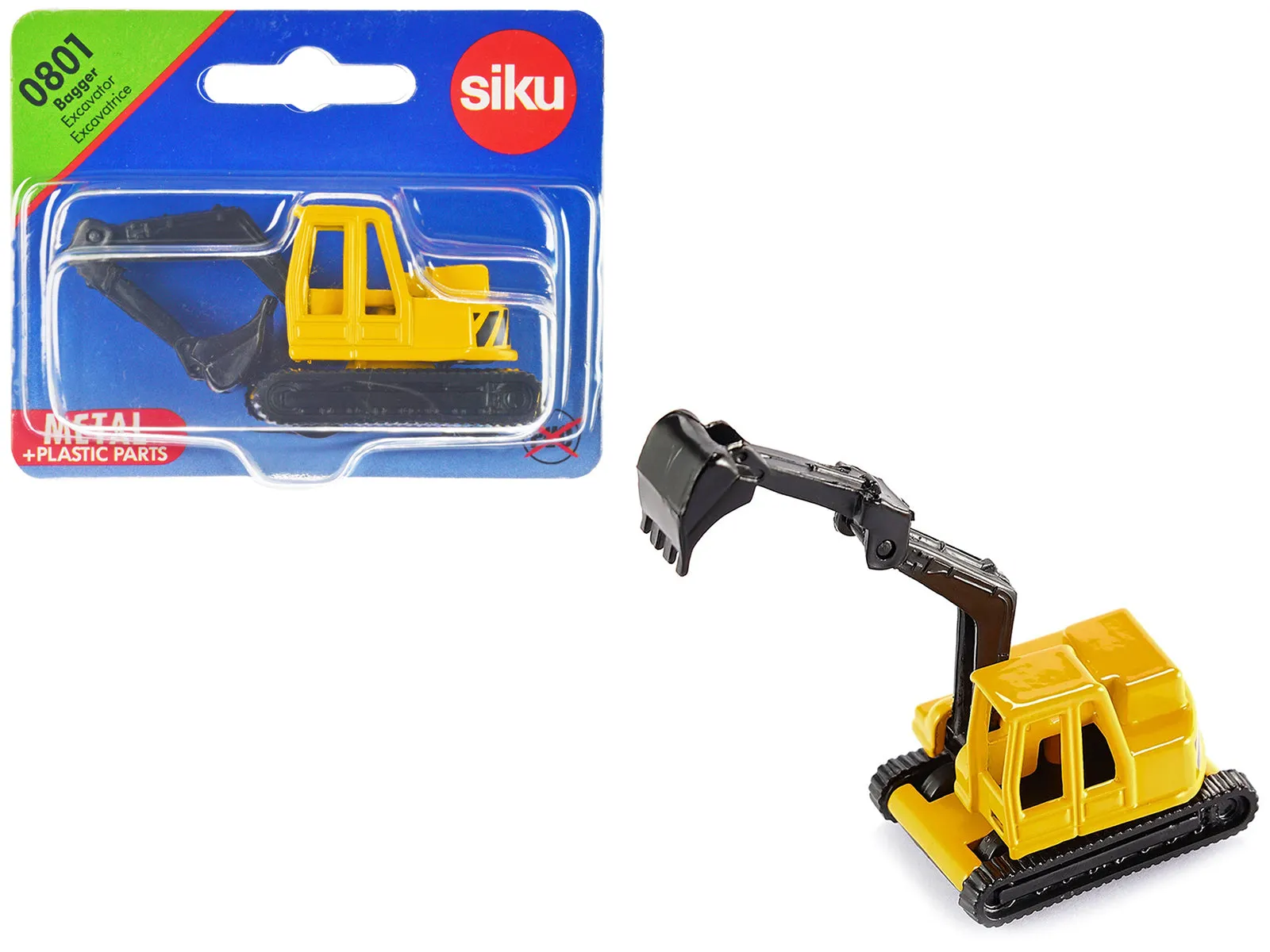 Excavator Yellow and Black Diecast Model by Siku