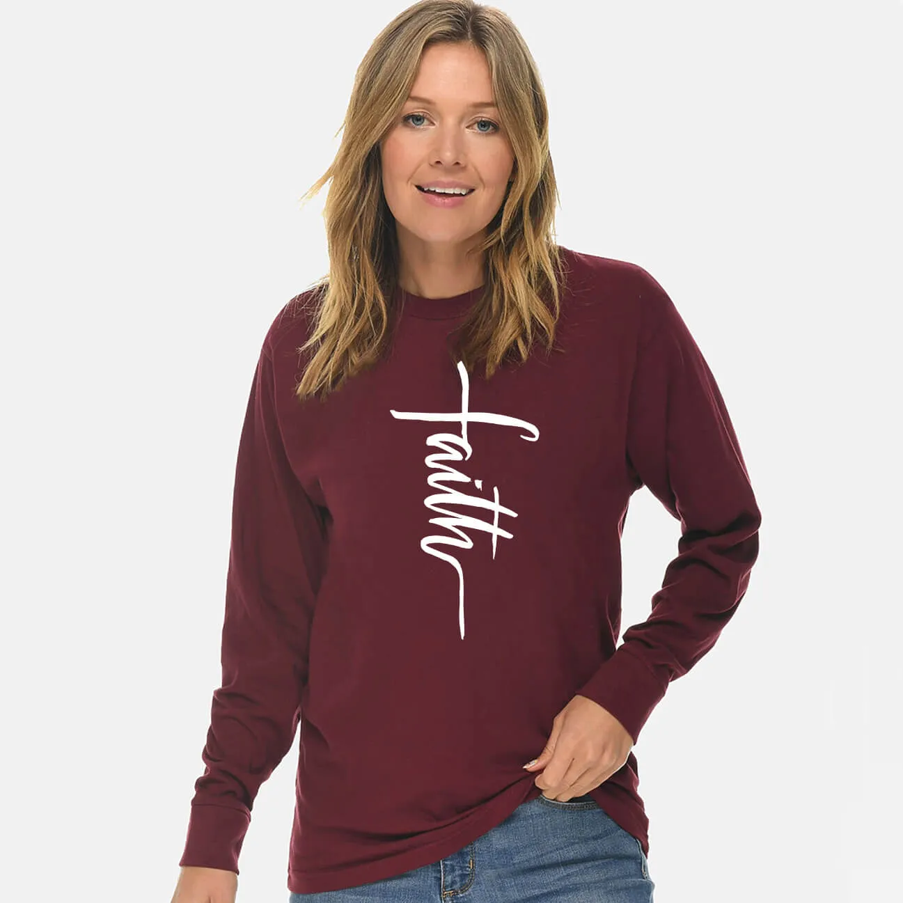 Faith Cross Long Sleeve T Shirt