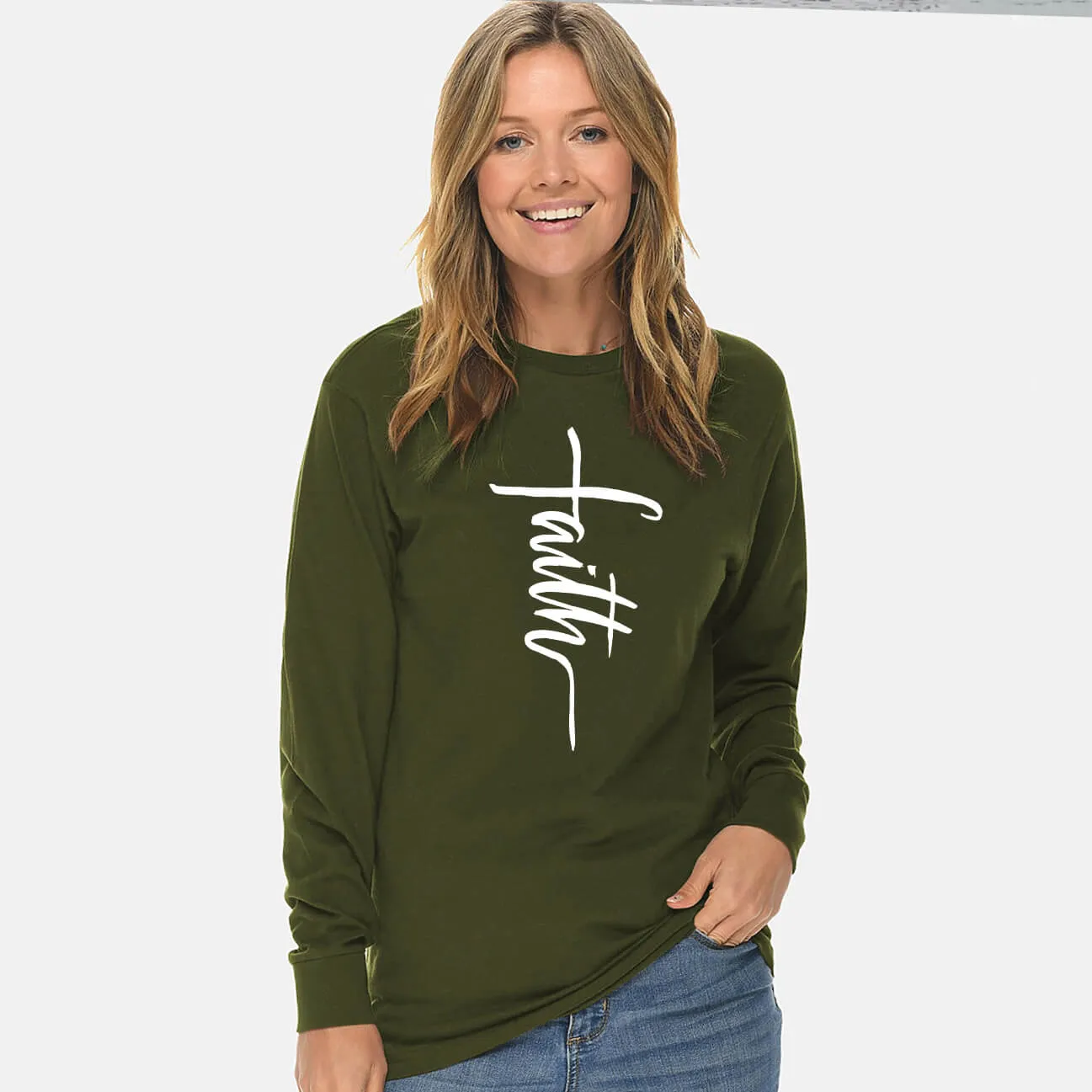 Faith Cross Long Sleeve T Shirt