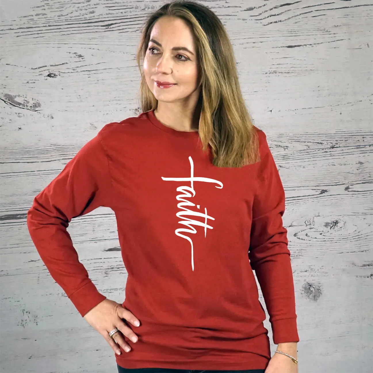 Faith Cross Long Sleeve T Shirt