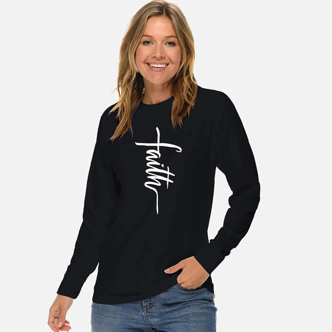 Faith Cross Long Sleeve T Shirt