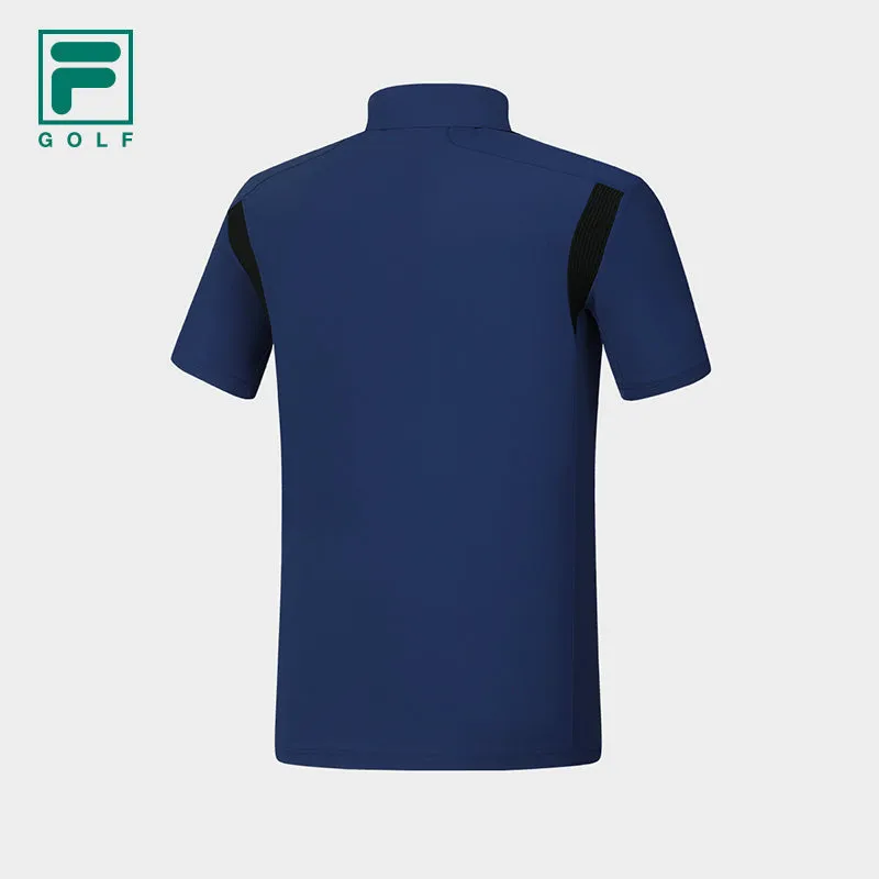 FILA CORE ATHLETICS GOLF Men Short Sleeve Polo in Blue