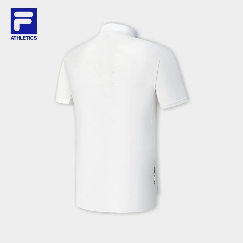 FILA CORE ATHLETICS TENNIS1 ART IN SPORTS Men Short Sleeve Polo (White)