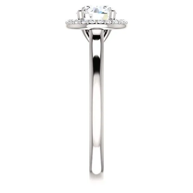 Four-Prong High-Set Diamond Engagement Ring W/ Band