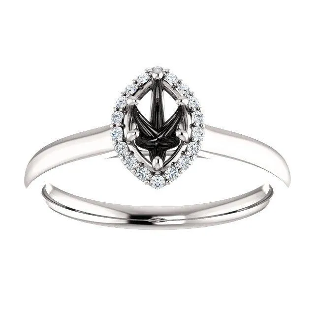 Four-Prong High-Set Diamond Engagement Ring W/ Band