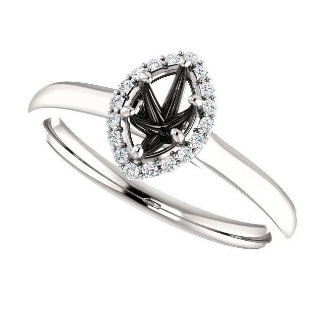 Four-Prong High-Set Diamond Engagement Ring W/ Band