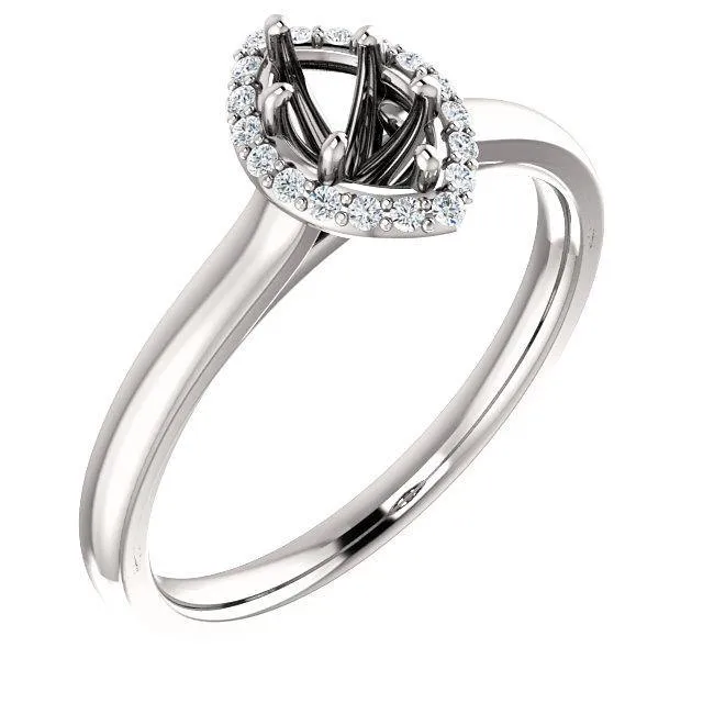 Four-Prong High-Set Diamond Engagement Ring W/ Band