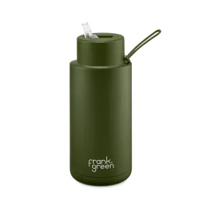 Frank Green - Reusable Straw Bottle 34oz/1L Khaki