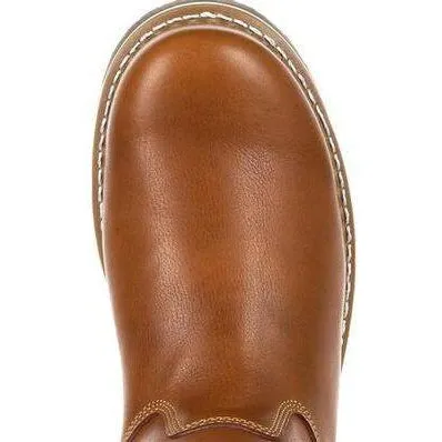 Georgia Men's AMP LT Wedge Pull-On Soft Toe Work Boot - Brown - GB00349