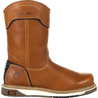 Georgia Men's AMP LT Wedge Pull-On Soft Toe Work Boot - Brown - GB00349