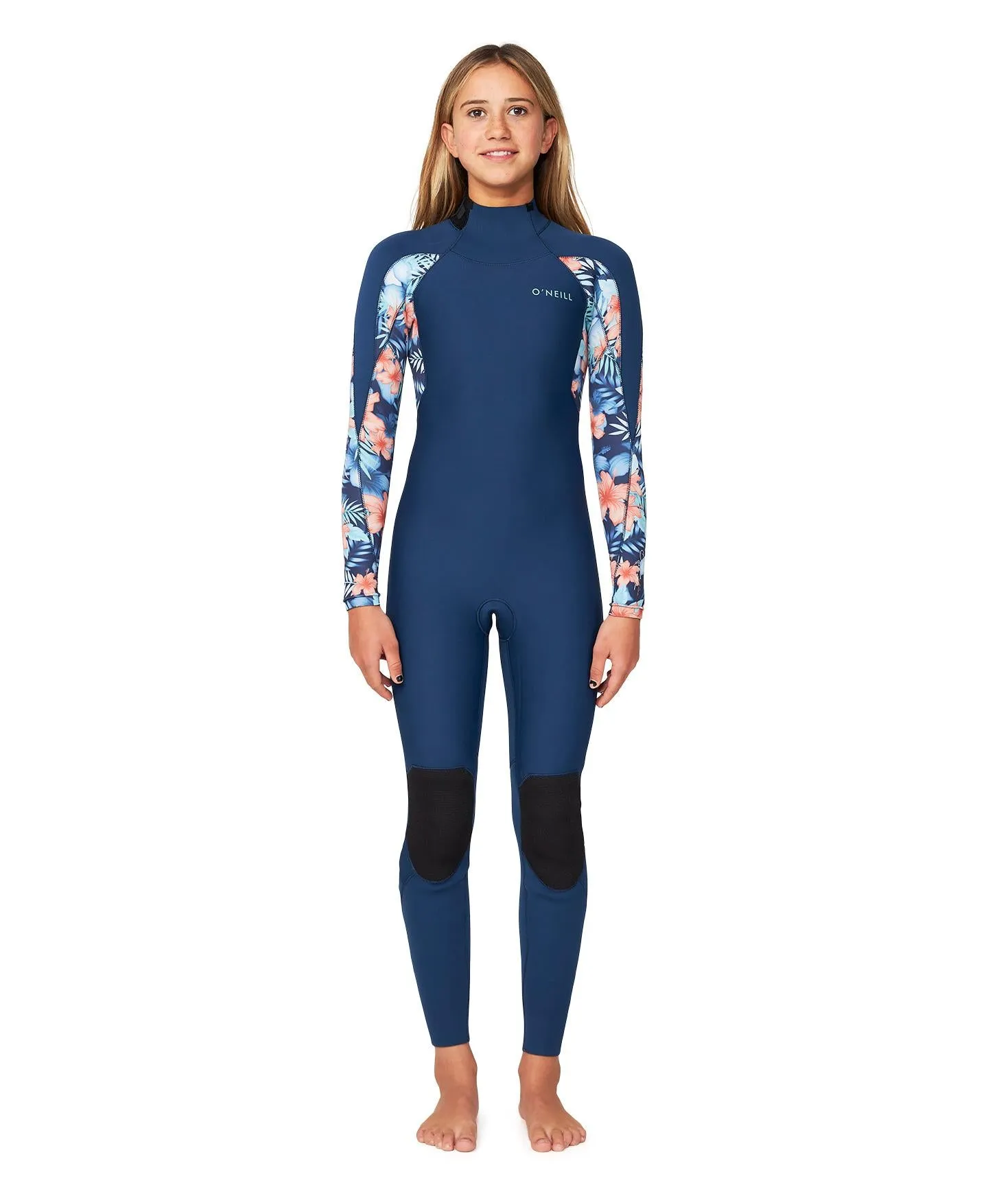 Girl's Bahia 4/3mm Steamer Back Zip Wetsuit - Lost Palms