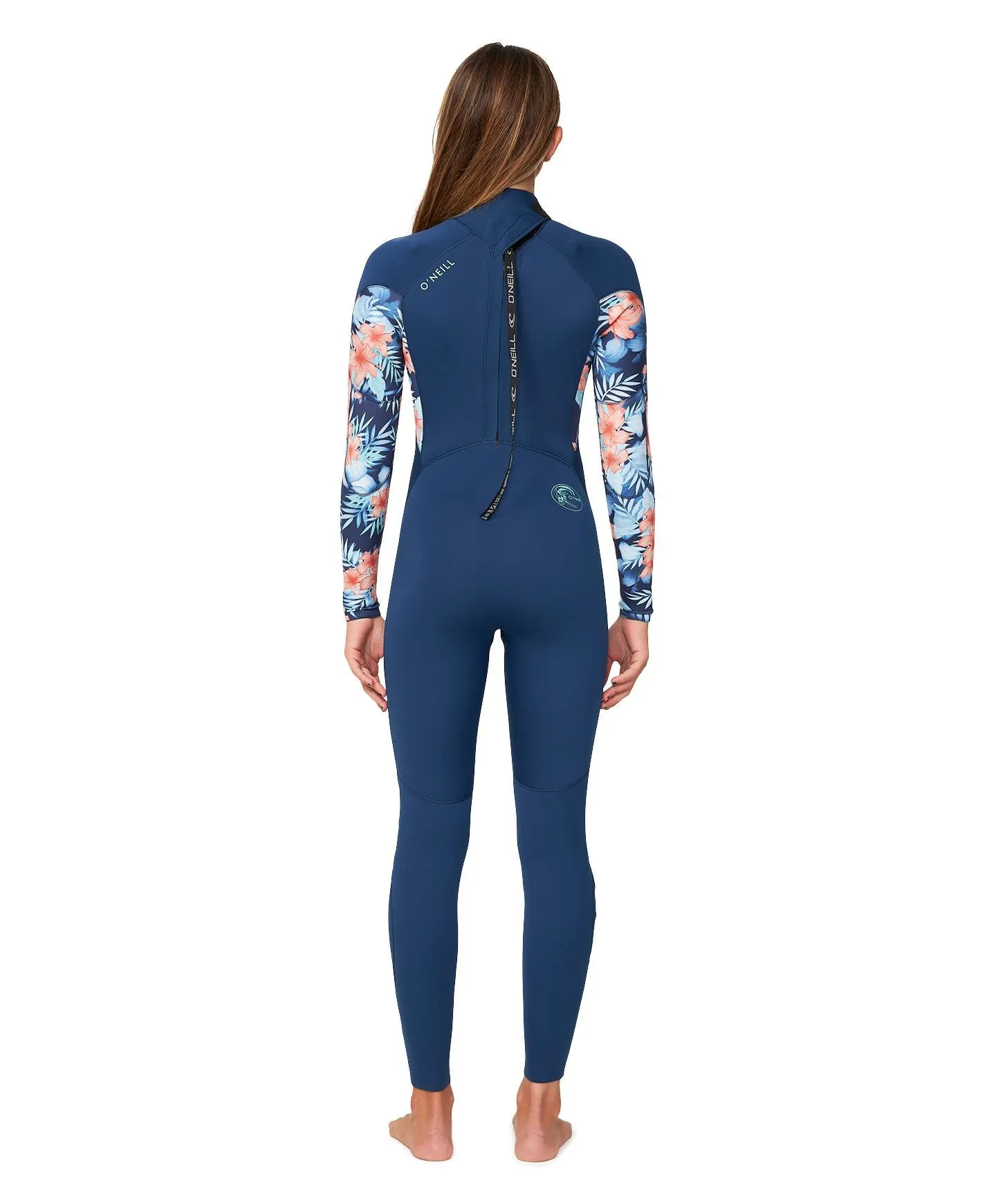 Girl's Bahia 4/3mm Steamer Back Zip Wetsuit - Lost Palms