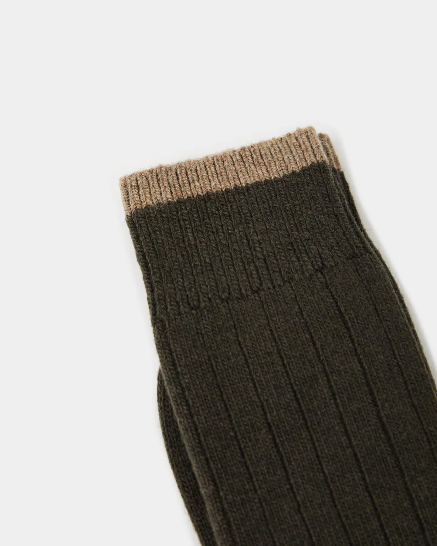 Glenn Wide Rib Long Socks