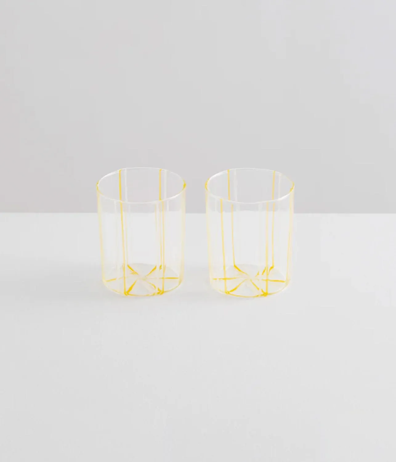 GRAND SOLEIL GOBLETS- CLEAR/YELLOW/WHITE